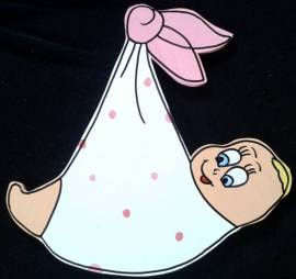 Haust�r Windel rosa gepunktet - Bild vergr��ern 